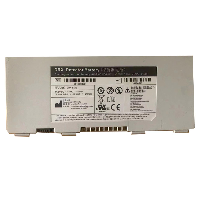 Carestream DRX-BAT3 と互換性のある 機器バッテリー  