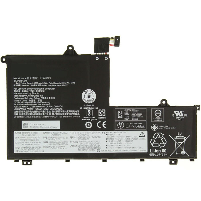 Compatible ノートパソコンのバッテリー for LENOVO L19L3PF8 LENOVO L19L3PF8 と互換性のある ノートパソコンのバッテリー